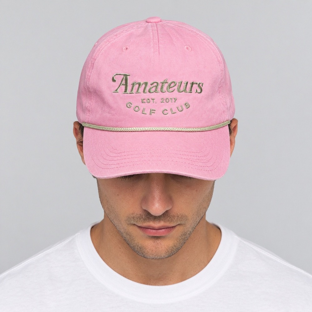 Bad Birdie Hat Adult OS Pink Amateurs Golf Club Rope Snapback Cap 100% Cotton
